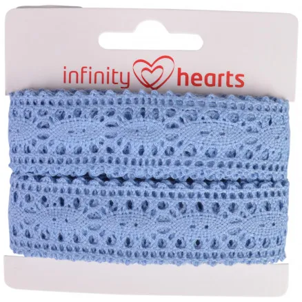 Infinity Hearts Fita de Renda Poliéster 25mm 05 Azul - 5m