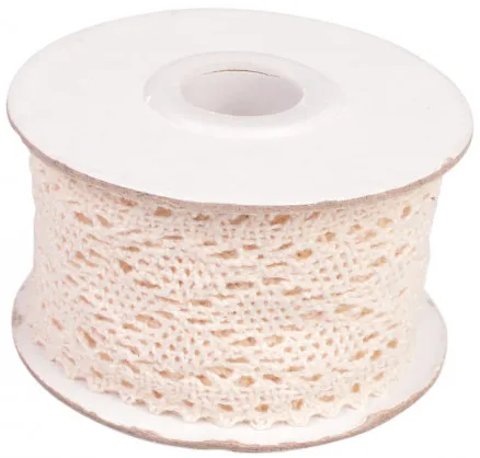 Infinity Hearts Renda/Fita de Renda Bege 42mm 2,5m