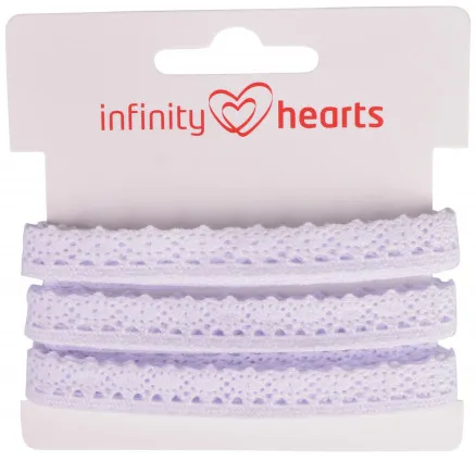 Infinity Hearts Fita de Renda Poliéster 11mm 01 Branco - 5m