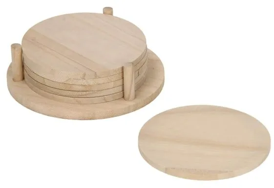 Playwood Decore seus próprios Porta-copos de Madeira 6pcs.