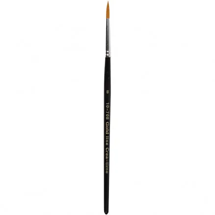 Pincéis Gold Line, C: 18,5 cm, L: 3 mm, redondo, 12 unid./ 12 pk.
