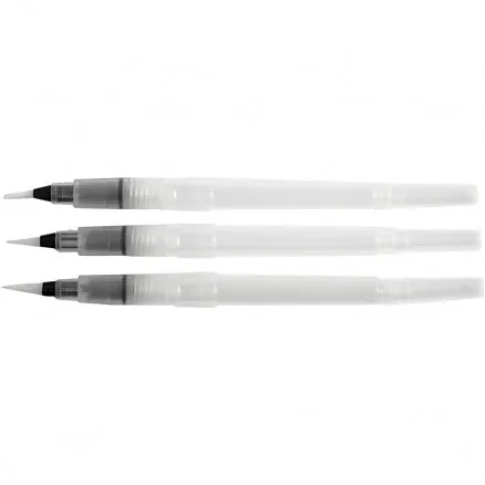 Pincéis de água, tam. S + M + L, 10 ml, 3 unid.